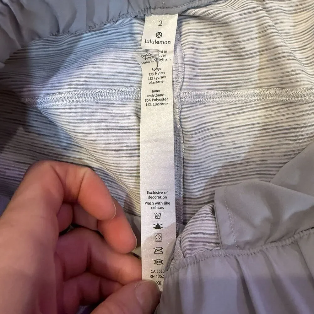 Lululemon Womens  On The Fly Pant Size 2 Wee Are From Space Nimbus Battleship